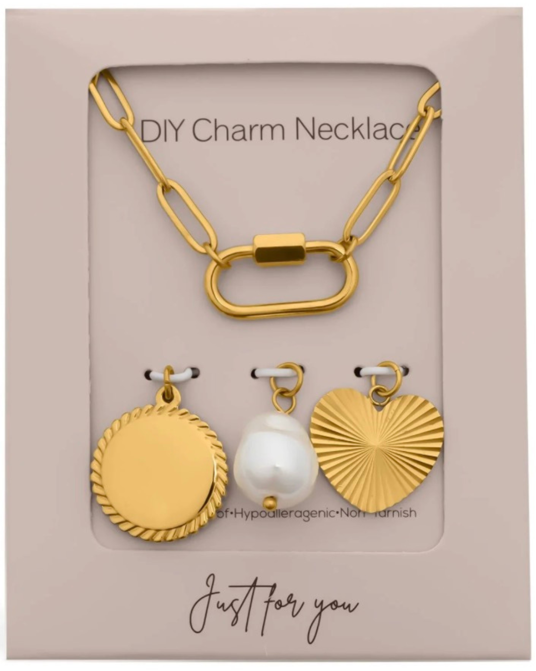 DIY Charm Necklace - Pearl Sunburst