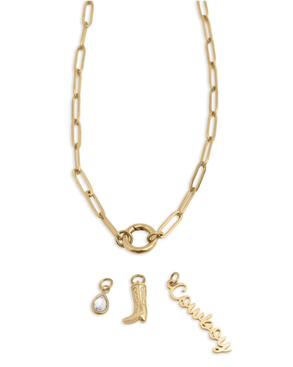 DIY Charm Necklace - Cowboy