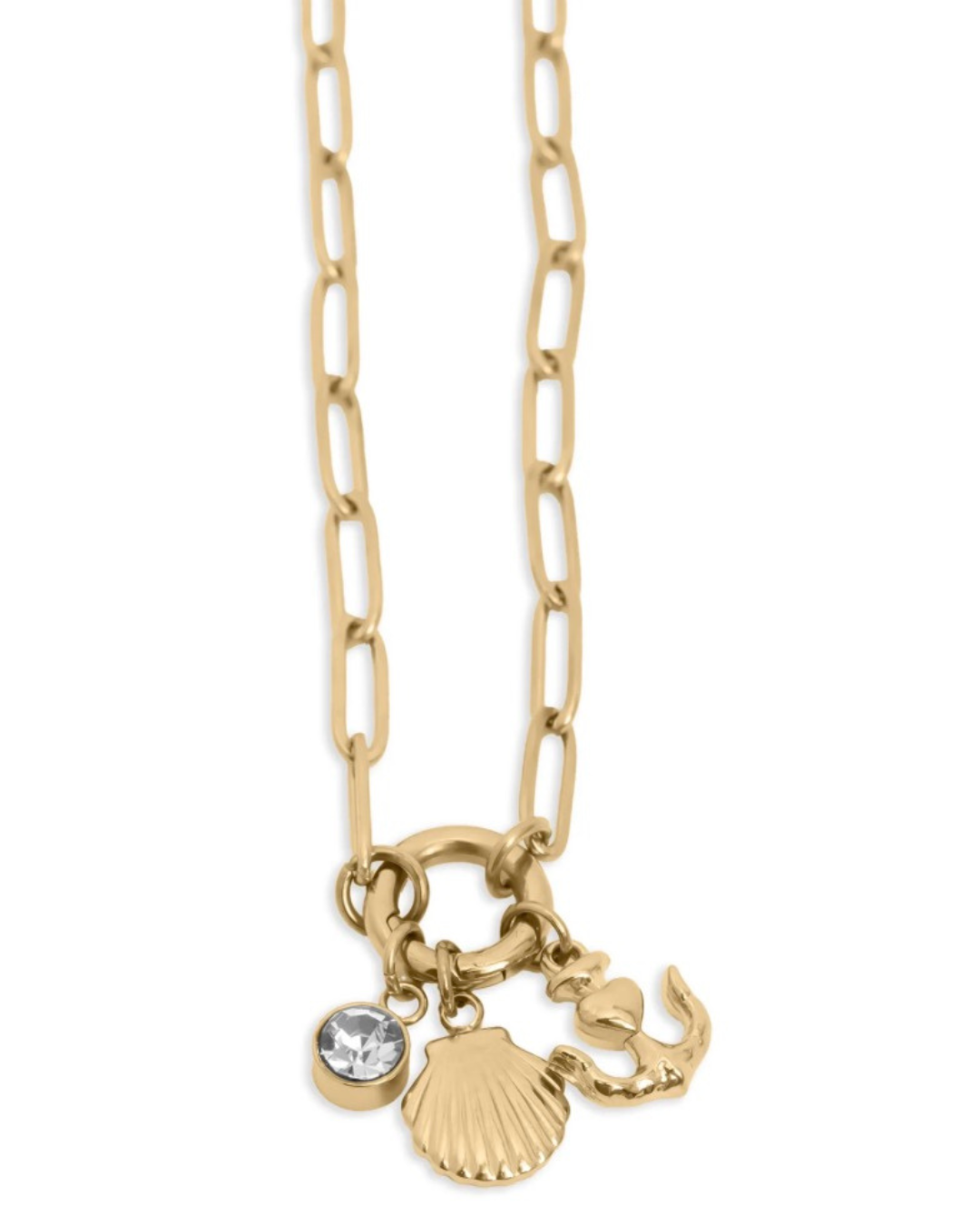 DIY Charm Necklace - Shell Anchor