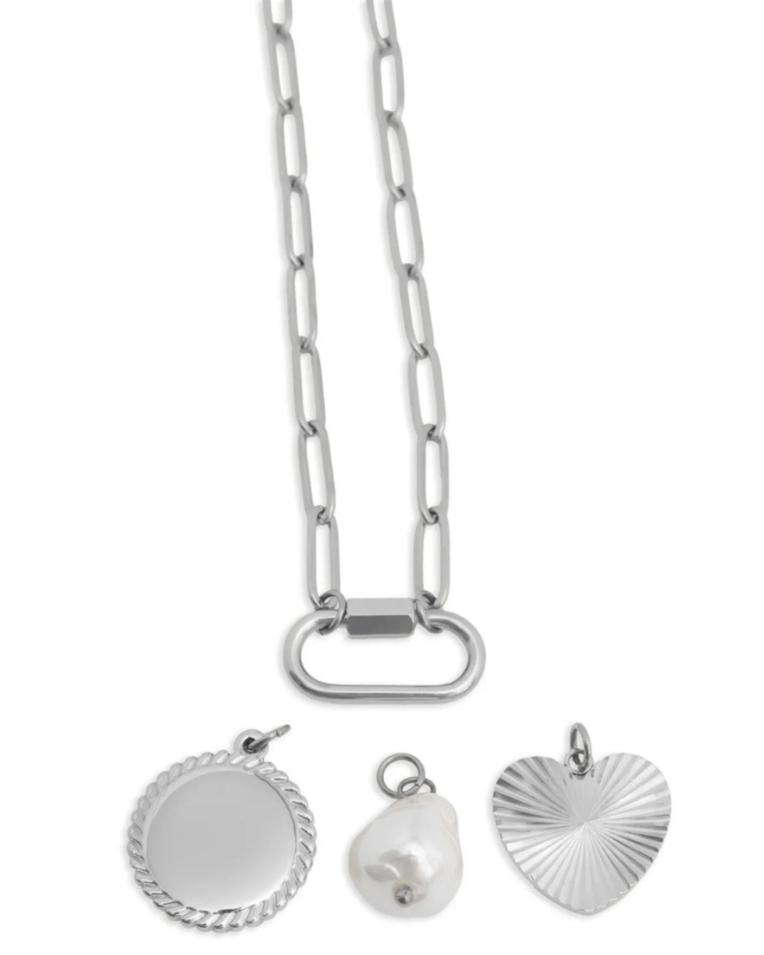 DIY Charm Necklace - Pearl Sunburst