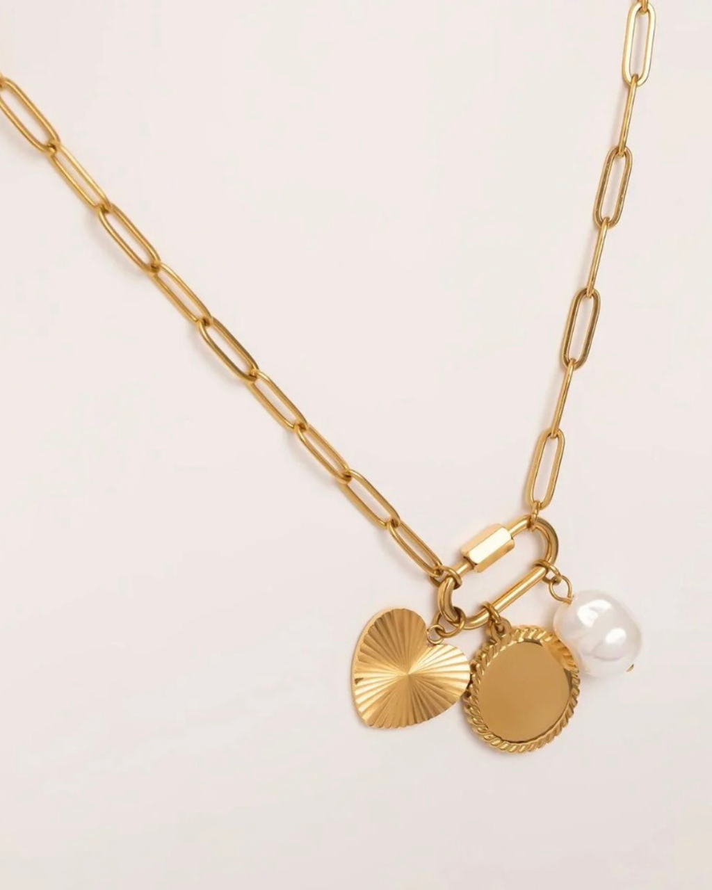 DIY Charm Necklace - Pearl Sunburst